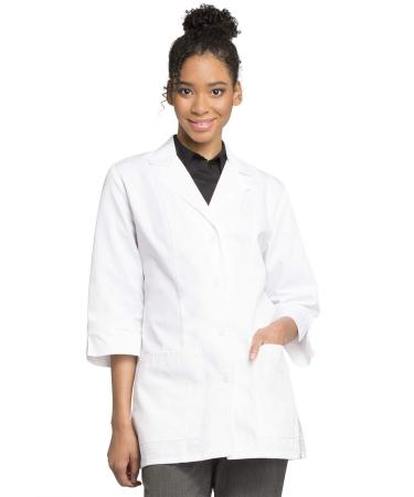 Cherokee Professionals Women Scrubs Lab Coats 30 3/4 Sleeve 1470 Large White