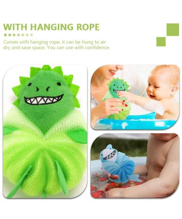 Beaupretty Kids Bath Loofah Sponge Set - Animal Cartoon Bath Balls for Children - Spa Puff Scrubber for Gentle Body Cleanse - Buy Online on GoSupps.com