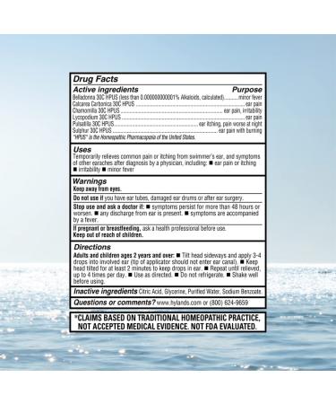Hyland's Earache Drops - Natural Cold & Flu Earache Relief - 0.33 Fl Oz - Buy Online on GoSupps.com