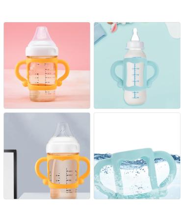 Subsofan 4-Piece Silicone Baby Bottle Covers & Suction Handles - Perfect for Newborns - Buy Online on GoSupps.com