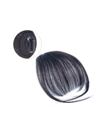 Lurrose One Piece Clip-in Hair Bangs | Black Fake Hairpieces for Everyday Cosplay & Carnival - Buy Online on GoSupps.com