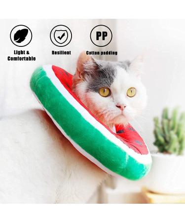 Crazy Bean Postoperative Protective Collar for Cats | Soft Adjustable & Comfortable Kitten Collar in Watermelon - Safe Recovery Solution - Buy Online on GoSupps.com