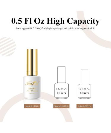 Imtiti Glitter Gel Nail Polish - 0.5 Fl Oz Champagne Gold 3-in-1 Kit for Salon-Quality Manicures - Buy Online on GoSupps.com