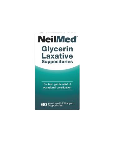 NeilMed Glycerin Laxative Suppositories Gentle Relief from Constipation Fast Acting indivdually Wrapped 60 ct - Buy Online on GoSupps.com