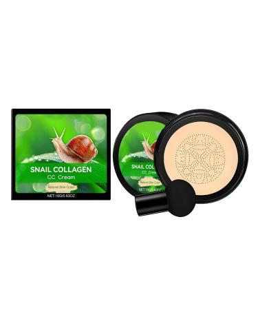 Coussin d'air CC CRAME - Correcteur de maquillage hydratant | Fondation d'humidit l g re | Coussin de t te de champignon durable pour une retouche quotidienne la peau s che sensible l' claircisse