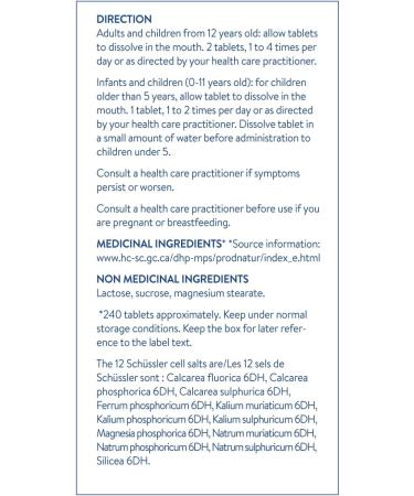 Boiron #11 Natrum Sulphuricum 6DH Sch ssler cell salts 240 tablets - Buy Online on GoSupps.com