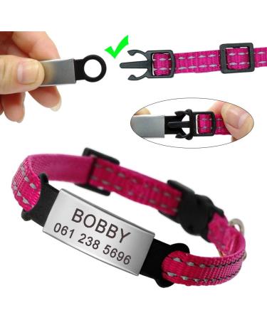 Didog Reflective Cat Collar with Engraved Stainless Steel ID Tag - No Noise Adjustable for Kittens & Small Dogs - Green XS (19-30cm) - Buy Online on GoSupps.com