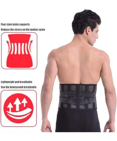 Adjustable Lumbar Support Belt for Men & Women - Back Pain Relief Brace for Squat Training | X-Large Size - Buy Online on GoSupps.com