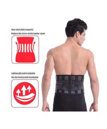 Adjustable Lumbar Support Belt for Men & Women - Alleviate Back Pain Intervertebral Disc Relief Ideal for Squat Training & Sports (XX Large) - Buy Online on GoSupps.com
