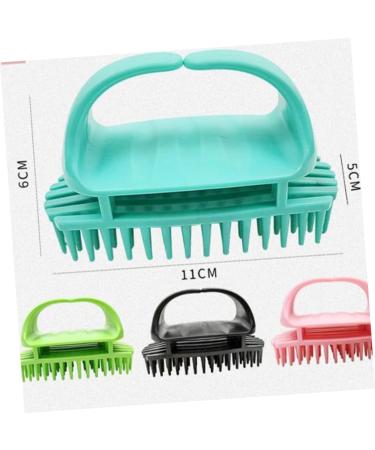 Iwowhero 2 Shampoo Brush - Silicone Scalp Massager for Women | Cleansing Comb | 11x6cm | Green - Buy Online on GoSupps.com