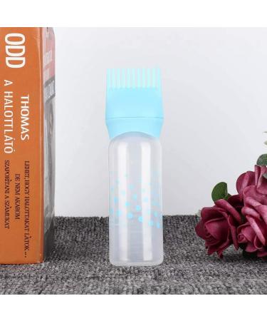 TIKATARER Hair Oil Applicator Brush Hair Color Applicator Brush 170ml Hair Dye Bottle with Comb Teeth for Professional Salon or Home Use (Blue) - Buy Online on GoSupps.com