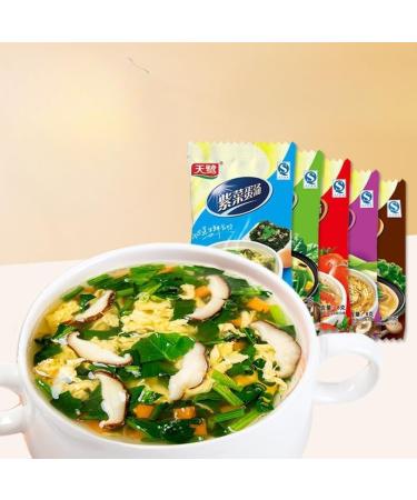 Sour and Spicy Tomato Soup Chinese Snack Gift healthy and Nutritious Breakfast convenient Instant Food Ready To Eat Fresh Vegetable Soup instant Seaweed mushroom Soup 8g/bag (hot and sour 100bag) hot and sour 100bag - Buy Online on GoSupps.com