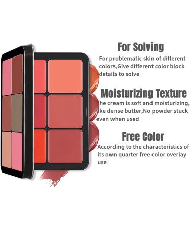 ESPRY 12 Colors Concealer Palette Cream Blusher Palette Waterproof Concealer Cream Palette Blush Cream Cover Long Lasting Rouge Cream Makeup Palette (Concealer+Blush-1) - Buy Online on GoSupps.com