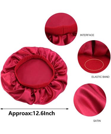 Tergy Satin Bonnet Caps for Women - Set of 12 | Elastic Band Bonnet Hats for Sleeping and Hair Care - Great for Black Women - Buy Online on GoSupps.com