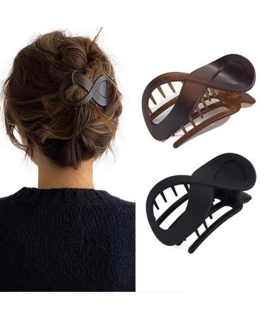 Brinie French Concord Hair Clip Acrylic Hair Claw Clips Thick Hair Flat Hair Clips Grip Hair Banana Barrettes for Styling Hair Accessories for Women and Girls (Pack of 2) - Buy Online on GoSupps.com