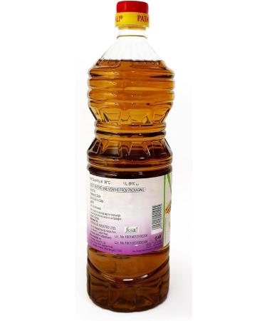 Pata'njali Sesame Oil (Gingelly) Pure & Natural Edible Til Oil for Cooking Frying 1L Bottle - Buy Online on GoSupps.com