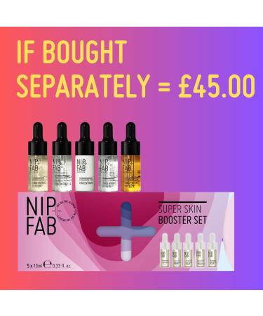 Nip+Fab Gift Set Super Skin Booster Set 5 Skin-Boosting Concentrates: Retinol Hyaluronic Ceramide Glycolic and Vitamin C Complex Skin Care Christmas Gift Super Skin Booster Set - Buy Online on GoSupps.com