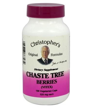 Christopher's Original Formulas Chaste Tree Berries (Vitex) 525 mg 100 Vegetarian Caps