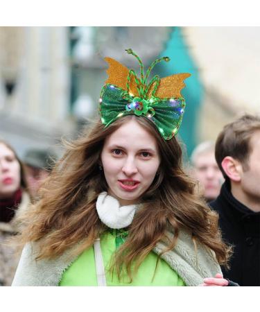 IYOU Bow Light Up Headband Green St Patrick's Day Led Hair Bands Mermaid Themed Party Costume Hair Accessories for Women - Buy Online on GoSupps.com