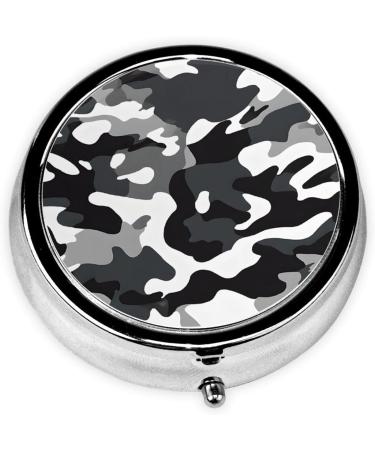 Buy Digital Camo Round Pill Box - 3 Compartment Portable Travel Organizer for Vitamins & Medications - Buy Online on GoSupps.com
