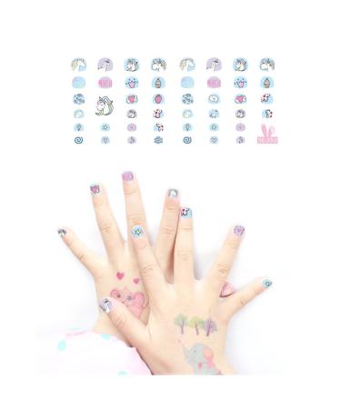 Fanoshon Unicorn 3D Nail Art Stickers - Self-Adhesive Decals for Kids - 270+ Cute Designs for Princess Manicure - Birthday Party Supplies - Buy Online on GoSupps.com
