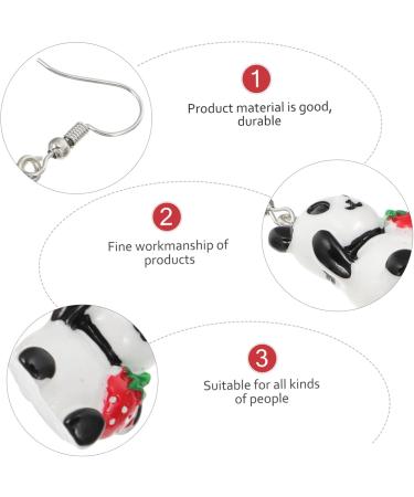 Hemoton 3 Pairs Simulation Panda Earrings fruit earrings statement earrings for women charming ear jewelries Assorted Color C 4.5x1.7cm - Buy Online on GoSupps.com