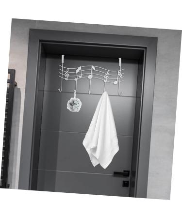 STOBAZA Iron Musical Note Hook Hangers Black Entryway Door Hook Rack Household Door Hook Nightgown Nail 42X24.5CM White - Buy Online on GoSupps.com