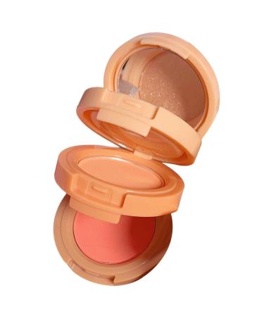 Blush Makeup Palette - 3 Colors Face Blusher Palette Multi-Layer Facial Pressed Powder Cheek Matte Mineral Blush Blendable Long-Lasting All-Day Shakven 2# Milk Peach
