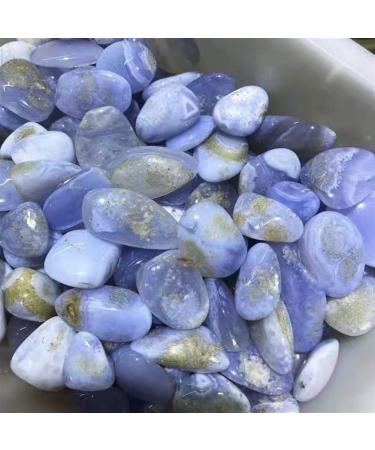 Natural Crystals and Stones 100g 10mm-20mm Natural Blue Lace Agate Tumbled Gemstones Crystal Gravel for Stone for Decoration kaixun - Buy Online on GoSupps.com