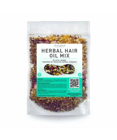 HERBALISTA Premium Herbal Hair Oil Mix 3.5oz (100g) | 20 Mexican-Inspired Ayurvedic Herbs | Longer-Looking Hair Stronger-Feeling Roots Fuller Volume & Natural Shine | DIY Oil Infusion | Hair Care - Buy Online on GoSupps.com