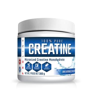 Pro Line Creatine Monohydrate | 100% Pure Micronized Creatine Monohydrate Supplement for Increased Muscle Mass Strength & Power | Unflavoured 60 Servings (300g)