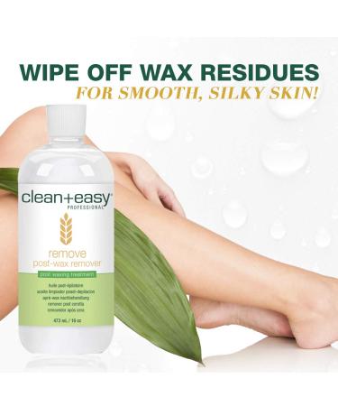 Clean + Easy After Wax Remover with Wheat Germ Oil - Post Waxing Cleanser 16 oz - Buy Online on GoSupps.com