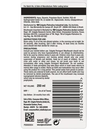 Colgate PerioGard Toothpaste 90g and MouthWash 250ml Dual Active Formula Helps to Keep Gums Healthy Pack of (2 pcs Toothpaste and 2 pcs Mouthwash) - Buy Online on GoSupps.com