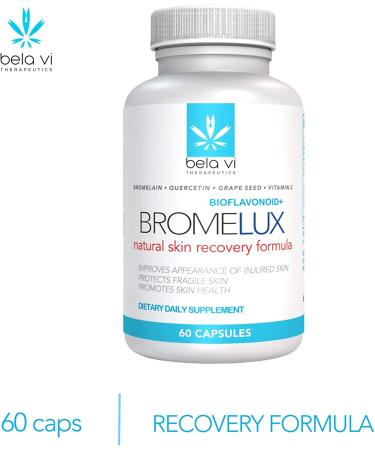 BROMELUX Anti-Bruising Supplement - Bromelain & Quercetin Complex for Swelling & Bruise Relief - Natural Anti-Inflammatory Treatment - 60 Capsules - Buy Online on GoSupps.com