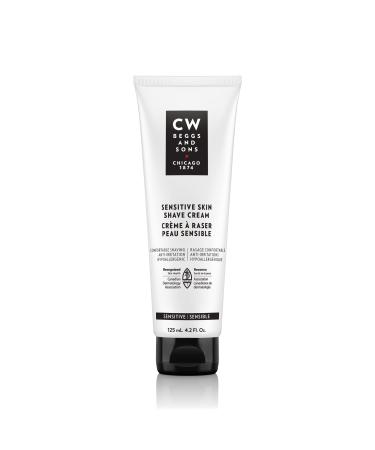 CW Beggs Sensitive Skin Shave Cream for Men Anti-Irritation Hypoallergenic Fragrance-Free Paraben-Free Alcohol-Free Mineral Oil-Free Cruelty-Free