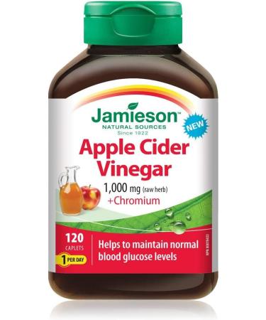 Jamieson Apple Cider Vinegar 1 000 mg Plus Chromium - Gluten-Free & Odourless Garlic 500mg 300 Softgels - Buy Online on GoSupps.com