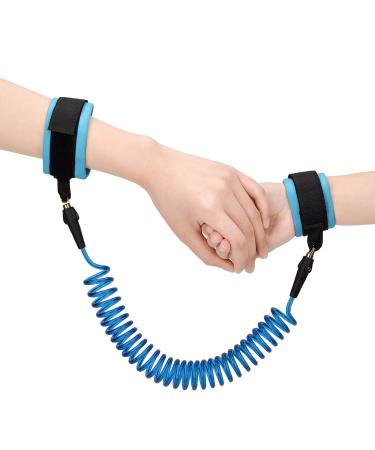 2.5M Anti Lost Wrist Link Belt 360 Rotate Security Elastic Wire Rope for Baby and Toddler Reins Safety Leash Wristband/Hand Harness for Walking and Travel Outside (Blue)