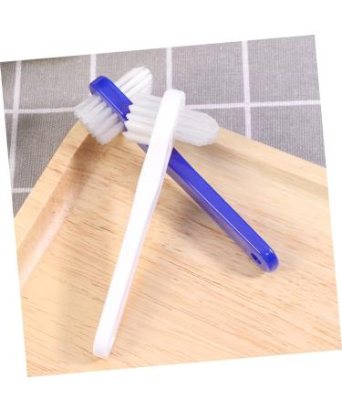 Homsfou 4-Piece Hygiene Prosthesis Cleaner - Two-Colored Toothbrush for False Teeth & Dentures Care - Buy Online on GoSupps.com