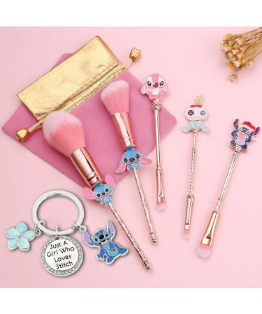 Interstellar Baby Makeup Brushes Set - 5Pcs Stitch Theme Cosmetic Brushes for Young Girls & Women - Premium Pink Gift - Buy Online on GoSupps.com