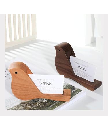 Business Card Holder Small Bird Card Wooden Business Card Case Creative Exhibition Male and Female Front Desk Horizontal Storage Rack Business Card Display Stand (Color : 1) - Buy Online on GoSupps.com