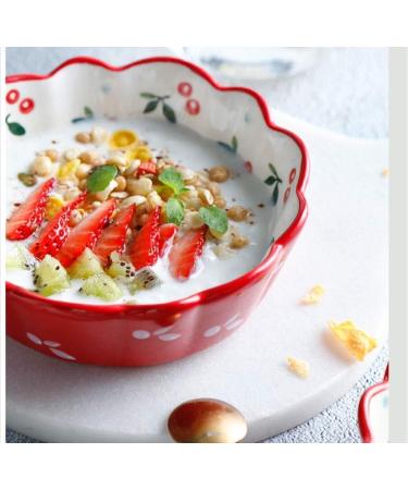Bowl Snack Dip Bowls Dishware Creative Dessert Bowl Cute Cherry Bowl Underglaze 5.9 Inch Small Salad Bowl Hand-Painted Tableware Compatible with Kitchen Restaurant Gifts - Buy Online on GoSupps.com