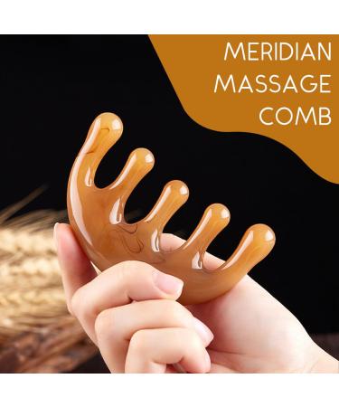 Massage Comb - Wide Tooth Head Massager & Acupuncture Tool for Fatigue Relief | Gua Sha Massaging Comb - Buy Online on GoSupps.com