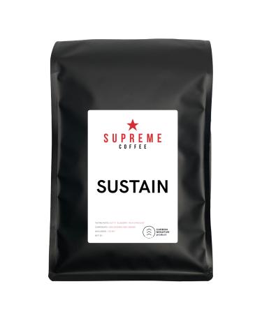 SUSTAIN by SUPREME COFFEE | Bullet Proof Blend | 1Kg Wholebean Coffee | Medium Roast | Ethical & Carbon-Neutral | Fairtrade & Rainforest Alliance Coffee Milk Chocolate Nutty Blueberry 1.00 kg (Pack of 1)