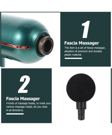 Fascia Massage Gun Set - Deep Tissue Percussion Muscle Massager for Fitness | Personal Body Massage Tool - 14x14x4.3cm Green - Buy Online on GoSupps.com