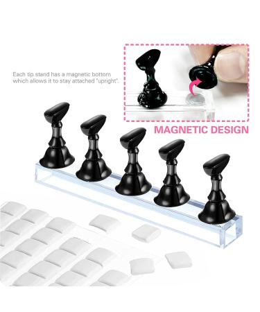 NOVAL DIY Press on Nail Making Kit - 500PCS Full Cover Coffin Nail Tips with Magnetic Holder, Glue, Cutter Clipper & Adhesive Putty - Nail Art Set - Buy Online on GoSupps.com