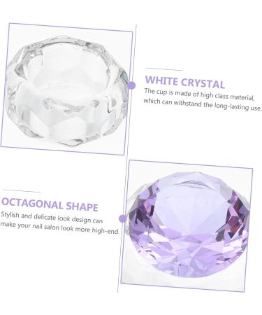 Ipetboom Manicure Cups Nail Art Crystal Cup Nail Art Cleaning Tool Glass Nail Dish Bowl Crystal Nail Art Cup Nail Art Use Cup Dappen Cup Crystal Nail Powder Purple Nail Art Liquid Cup - Buy Online on GoSupps.com