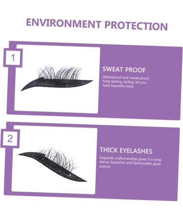 NOLITOY 8 pairs Strip Waterproof Stickers Line Glitter Decal Eye Black Dense Makeup Eyelash Tools Eyeliner 1 count (Pack of 1) Blackx2pcs - Buy Online on GoSupps.com