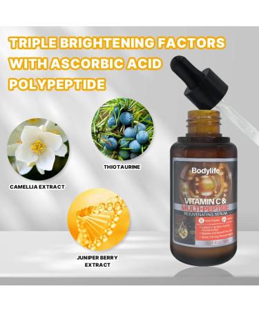 Multi Peptide Face Serum for Anti Aging with Collagen Boosting Reduces Wrinkles Face Hydrating Serum with Acetyl Hexapeptide8 Palmitoyl tetrapeptide-4 1.01 Fl Oz / 30 ml - Buy Online on GoSupps.com