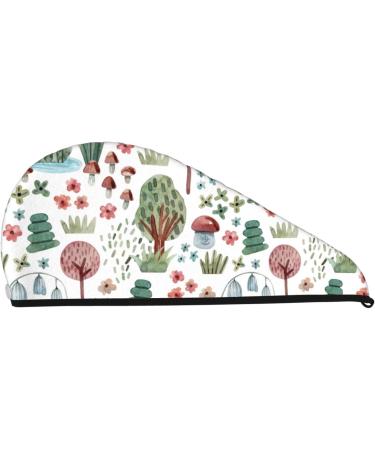 Super Absorbent Coral Velvet Hair Towel Wrap for Women - Quick Dry Microfiber for Long Curly & Thick Hair | Frog & Forest Plants - Buy Online on GoSupps.com