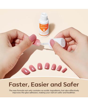 Modelones Nail Glue for Tips (10ml) - Extra Strong Brush-On Adhesive for Artificial Nails Acrylics Nail Art & Rhinestones - Acid-Free Formula - Buy Online on GoSupps.com